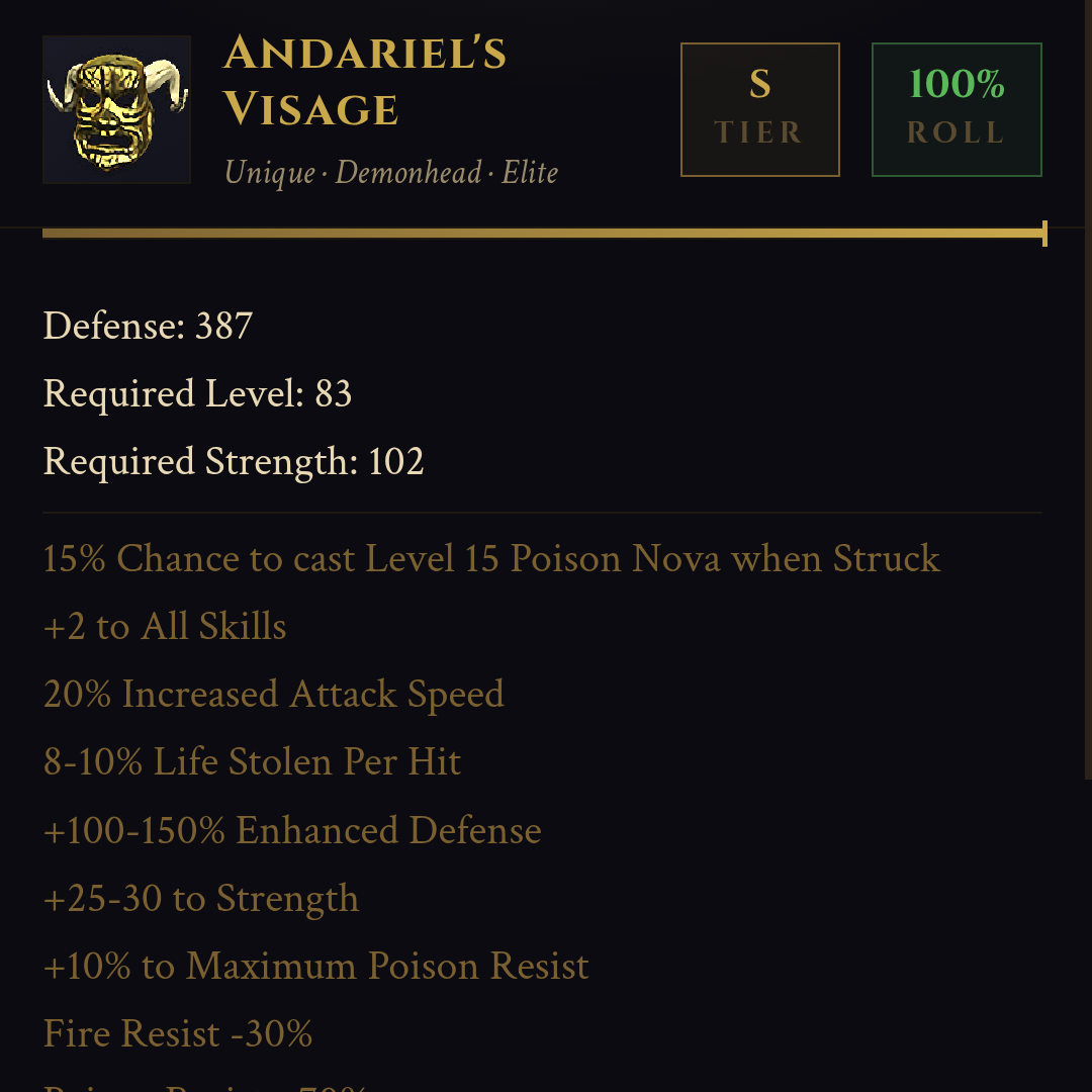 Item tier grades S A B C